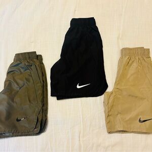 Nike Kids Shorts Trio - Black, Olive, Tan
